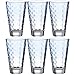 Produktbild Leonardo Optic Trink-Gläser 6er Set, spülmaschinenfeste Longdrink-Gläser, bunte Trink-Becher aus Glas, Getränke-Set, hellblau, 300 ml, 025900
