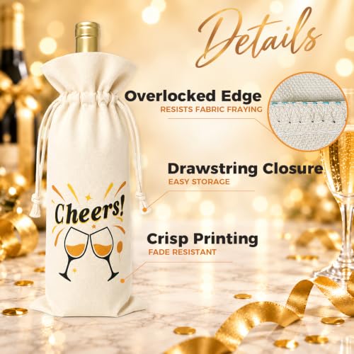 YAWIKO Wine Bag, Wine Bottle Gift Bags, Engagement Gifts for Couples - image 3
