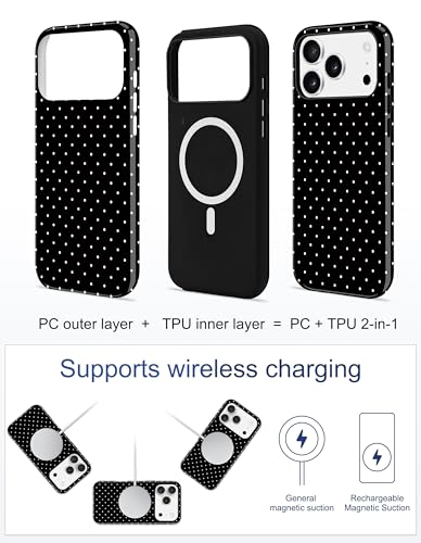 Coque de téléphone magnétique à pois pour iPhone 17 Pro Max - 2