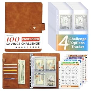 DONBAO 100 Umschläge Geldspar-Binder Set