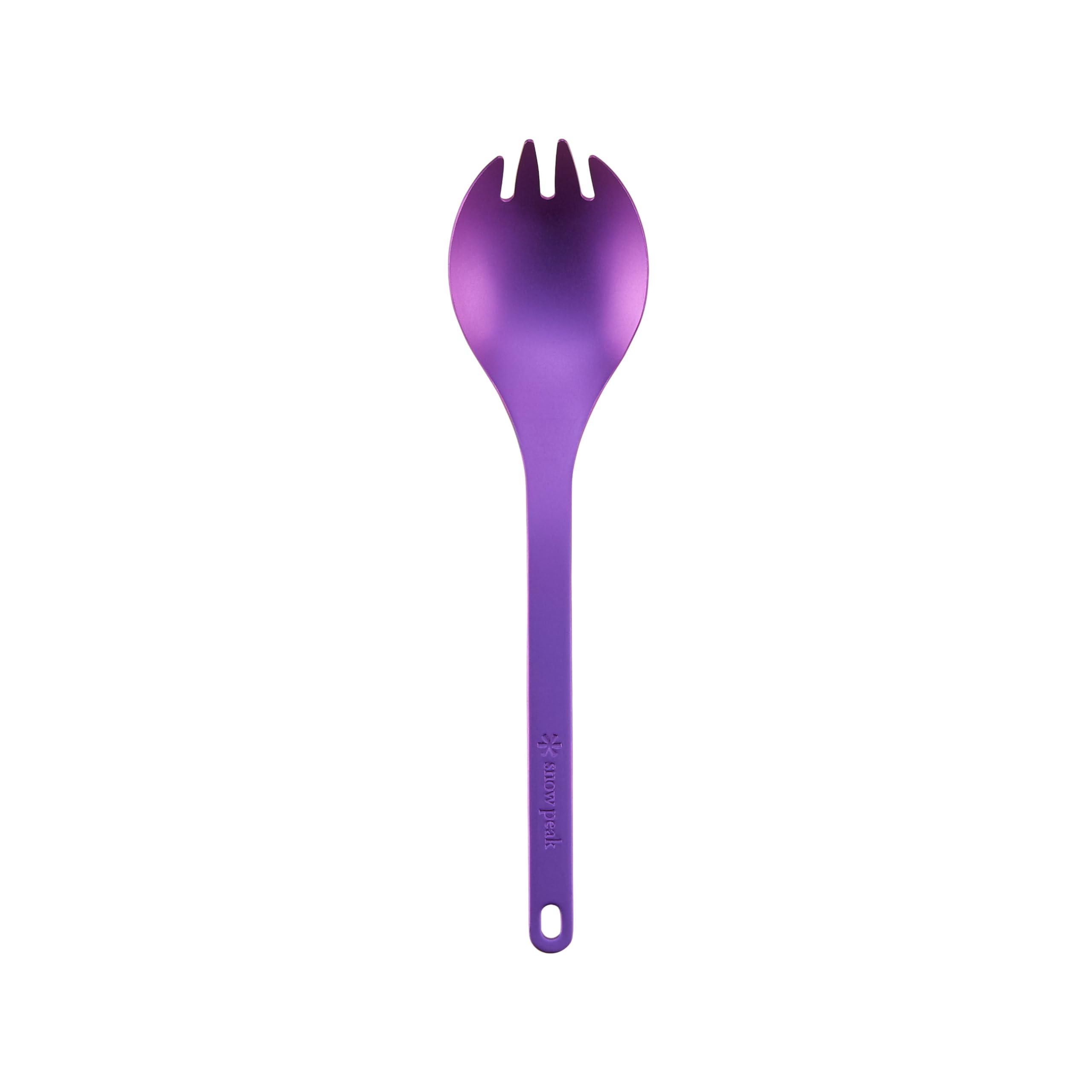 Unisex's Spork, SCT-004PR, Japanese Titanium, Ultralight, Compact for Camping, Backpacking, Daily Use, Made in Japan, Lifetime Product Guarantee, Anodized Purple, One Size
