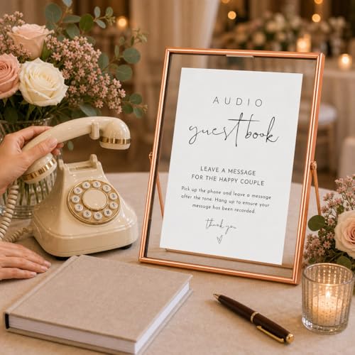Image of Calculs Audio Guest Book Sign, Copper 8x10 Floating Picture Frame