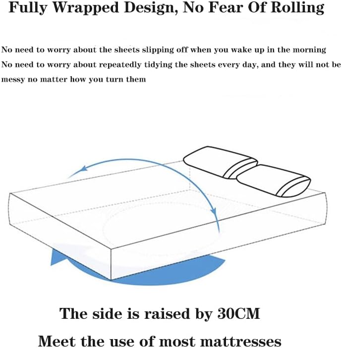 Mattress Cover Mattress Protectors Mattress Dustproof Cover Thickened Quilted Anti-Slip Fitted Sheet Lightweight Breathable Mattress Topper with Elastic Band-White||200x220cm(only Mattress Cover)