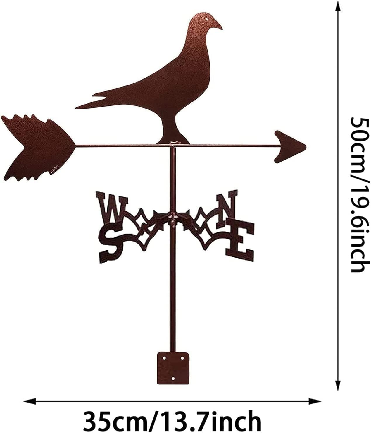 動物風見鶏ガーデンステーク、鳩、フクロウ、ワシの風向指示器付き。パティオ、庭の装飾、装飾、使いやすい。