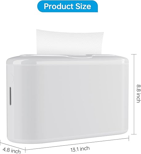 Vista 6 de Paper Towel Dispenser Countertop, Multifold Hand Towel Dispenser for Bedroom, Bathroom, Kitchen, Toilet Blanco