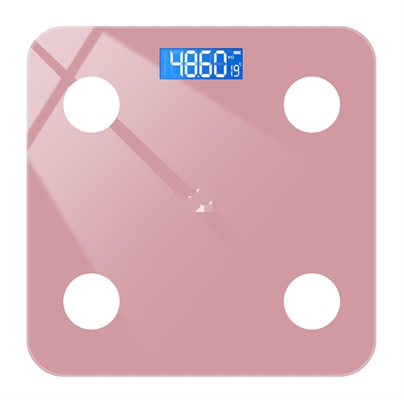 Báscula de peso digital para el baño, báscula de grasa corporal, báscula de baño para el hogar (rosa)