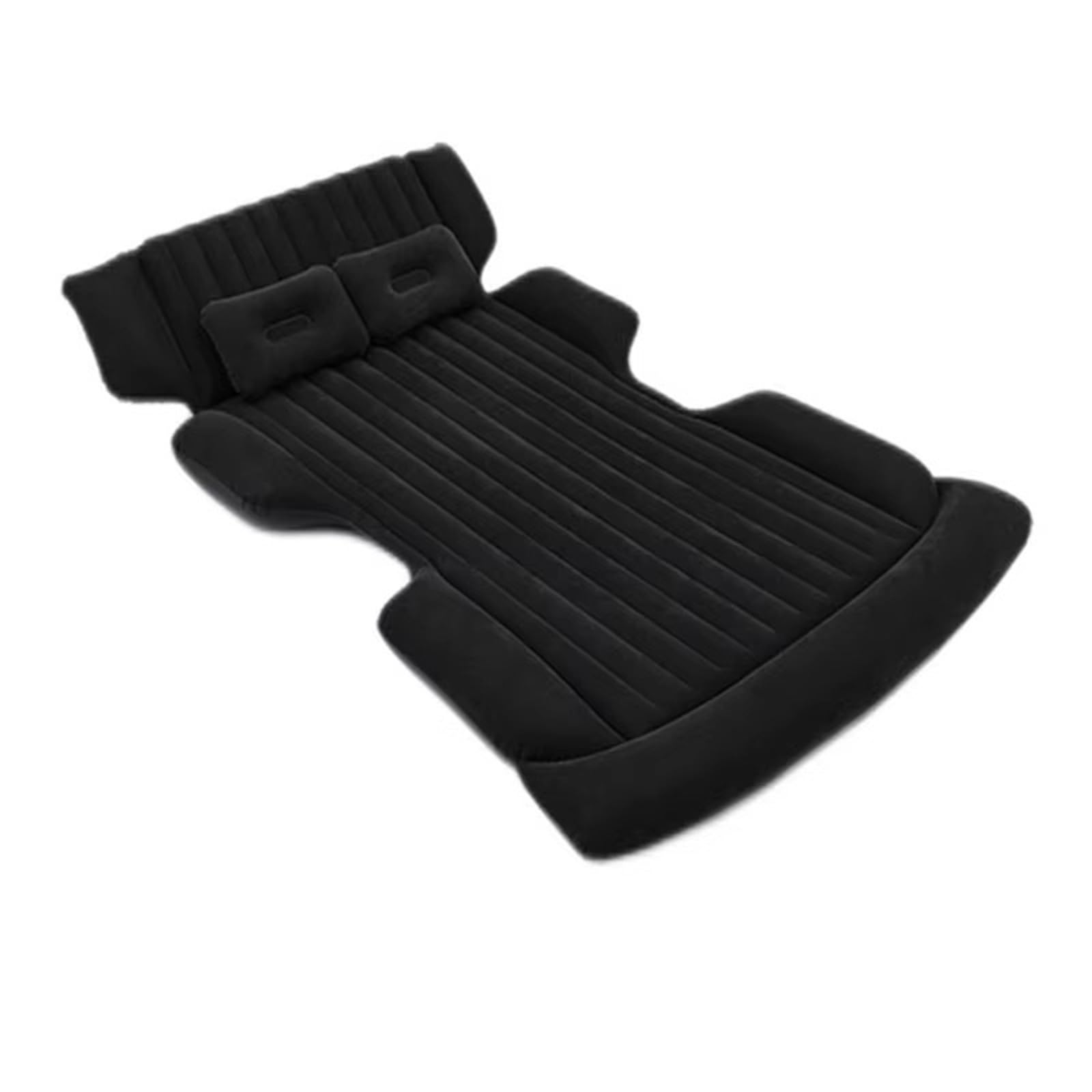 łóżko podróżne Nadmuchiwany materac samochodowy Łóżko składane Podróż do spania Poduszka powietrzna Materiał flokujący ma pompę Outdoor Camping Materac dmuchany(Black)