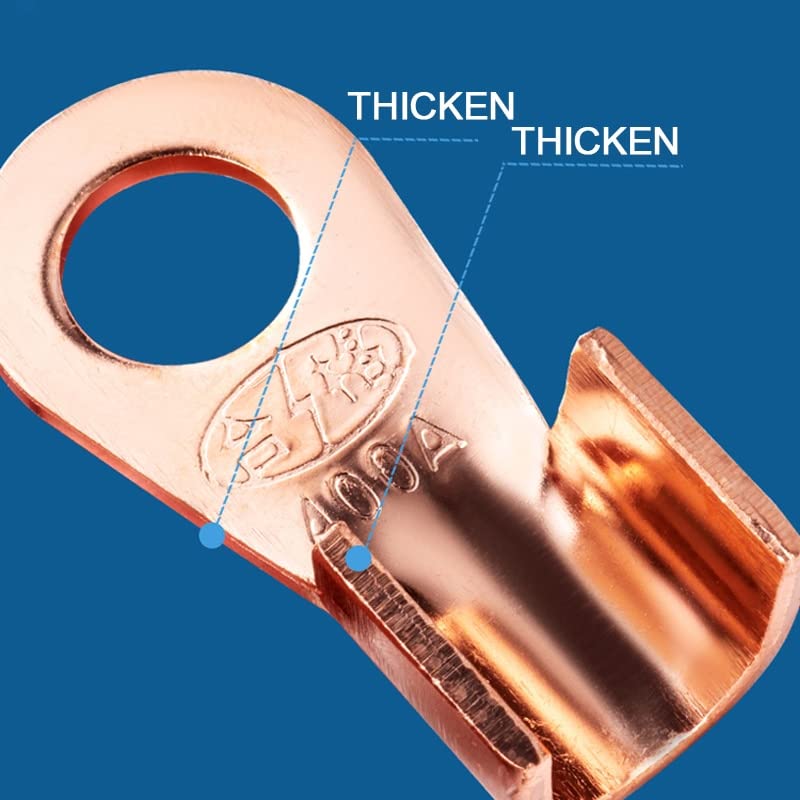 Terminali A O Per Cavi - In Rame, Da 100A, Confezione Da 10 Pezzi, Per Collegamenti Elettrici