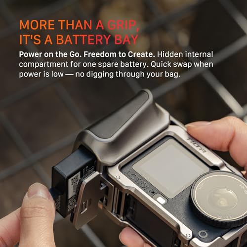 Image of Tilta DJI Osmo Action 6 Street Snap Kit | Full Camera Cage & Quick Release Hand Grip | Built-in Battery Storage, Locking Dial & Custom Button Caps | Titanium Gray