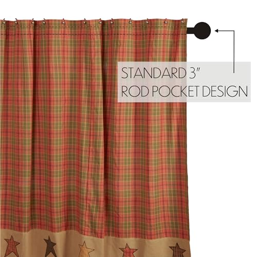 VHC-Brands-Stratton-Primitive-72×72-Stars-Border-Shower-Curtain-Red-Rod-Pocket-Appliqued-Cotton-Button-Holes-for-Hooks-Square-Bath-Decor VHC Brands Stratton Primitive 72×72 Stars Border Shower Curtain Red Rod Pocket Appliqued Cotton Button Holes for Hooks Square Bath Decor