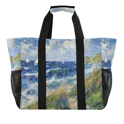Grand sac de plage en toile imperméable fini le sable et l'humidité dans vos affaires