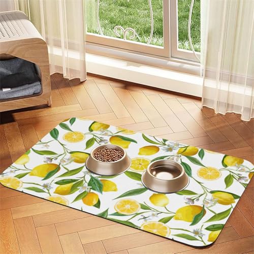 Yorkshire Terrier, süßer Yorkie-Hund, Haustier,wasserdichte Futtermatte für Haustiere, Tischsets für Katzen und Hunde für Futter und Wasser, Futtermatten aus PU-Leder,40x60cm