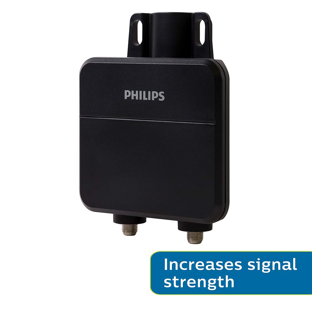 Buy Philips Outdoor HD TV Antenna Amplifier, Improve LowStrength Pixelated Channels, Digital