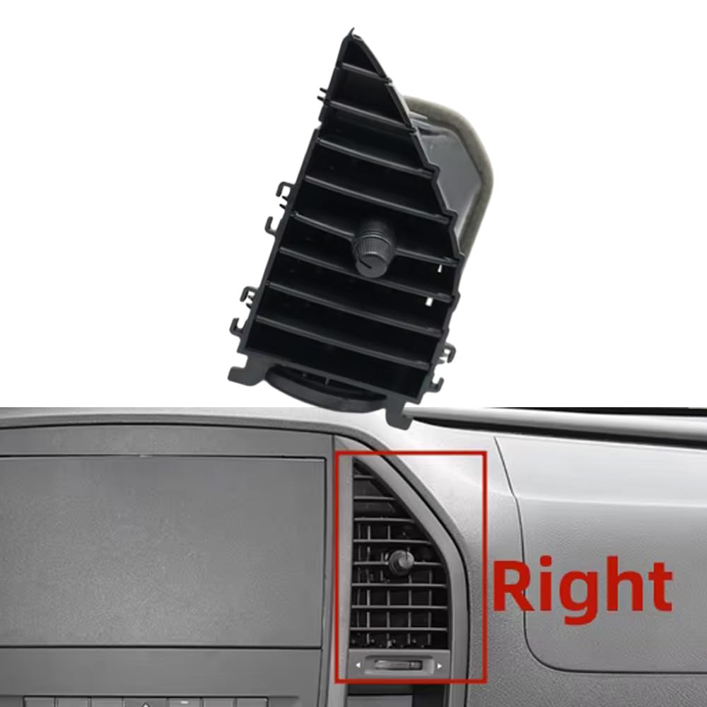 Grille de ventilation de climatisation compatible avec Mercedes-Benz Vito V260 W447 W448 2015-2023 A4478300654, côté droit