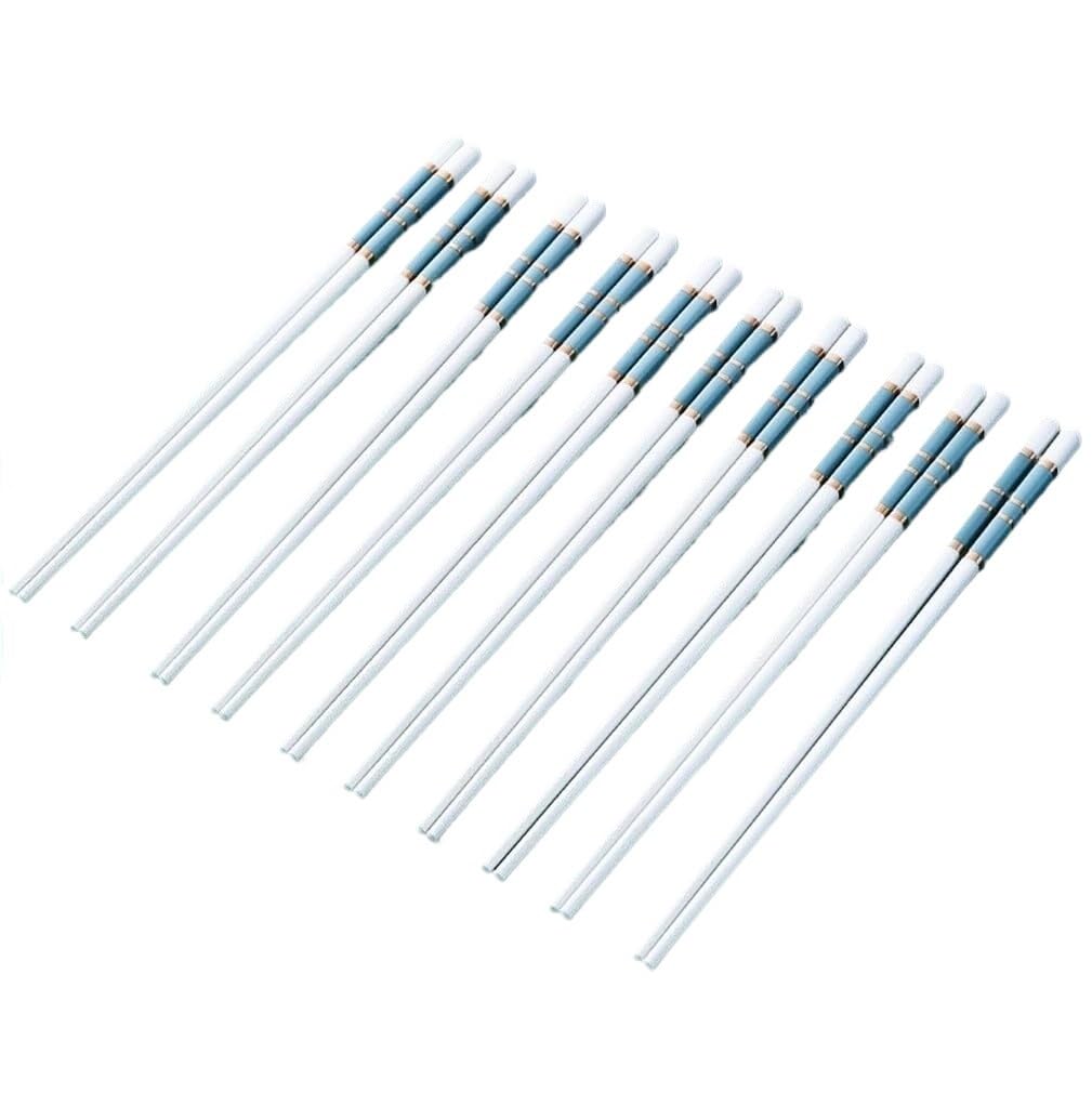Baguettes, coffret cadeau de baguettes en porcelaine, coffret cadeau de 10 paires de baguettes réutilisables de qualité supérieure avec étui, baguettes chinoises en céramique d'os de haute qualité ave