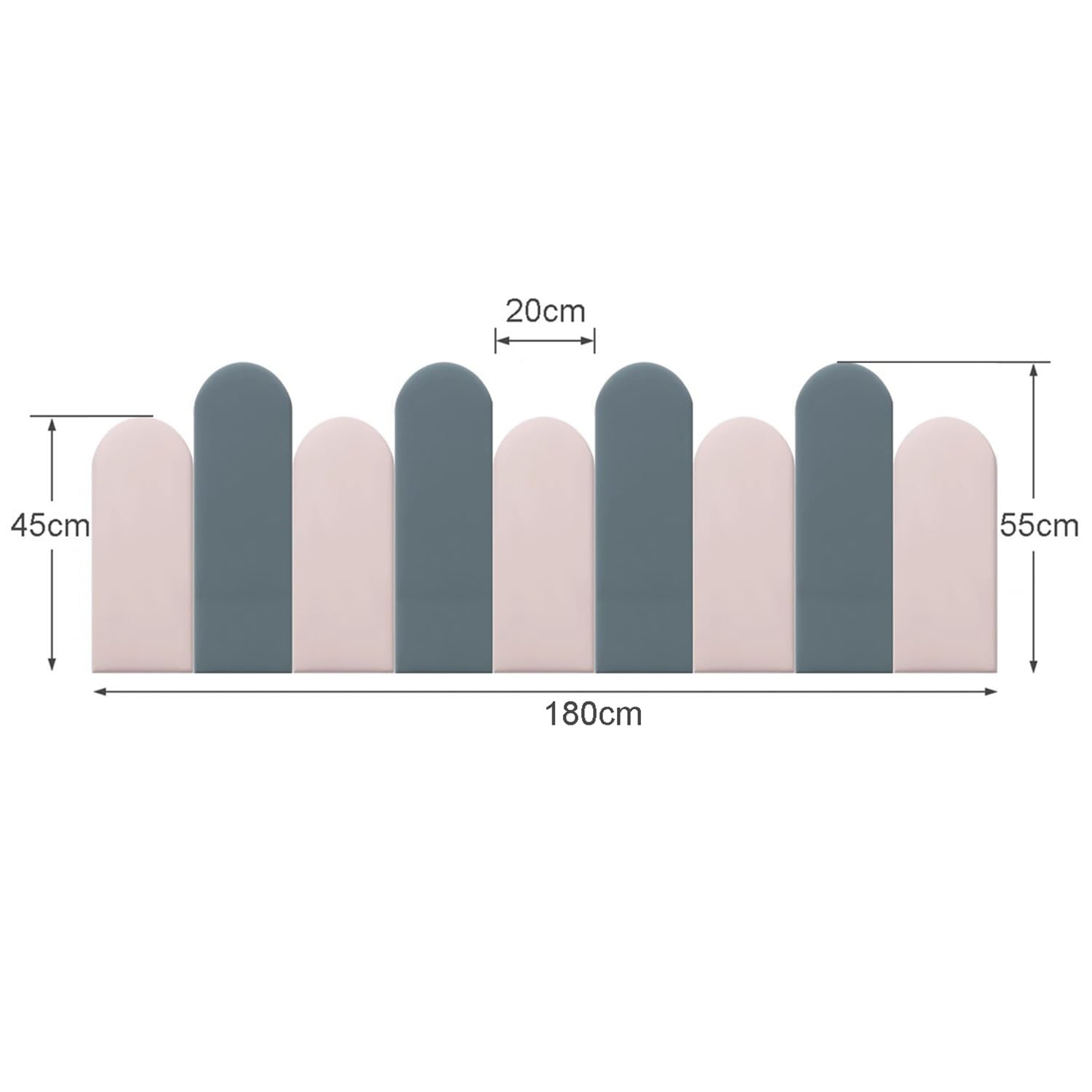 Rembourrage Mural De Chambre Pour Enfants Et Bébés - Protection Murale Noire Anti-collision - Protection Murale Autocollante - Or Rose