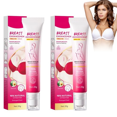 2PCS Crema Reafirmante para el Busto, Crema para el Cuidado y Aumento del Volumen del Seno,Crema Reafirmante de Senos, Crema Lifting Busto, Tonifica y Corrige las Estrías del Busto y Escote