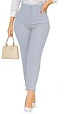 Womens High Waisted Pants 2025 Trendy Skinny Business Work Casual Pencil Trousers with Pockets