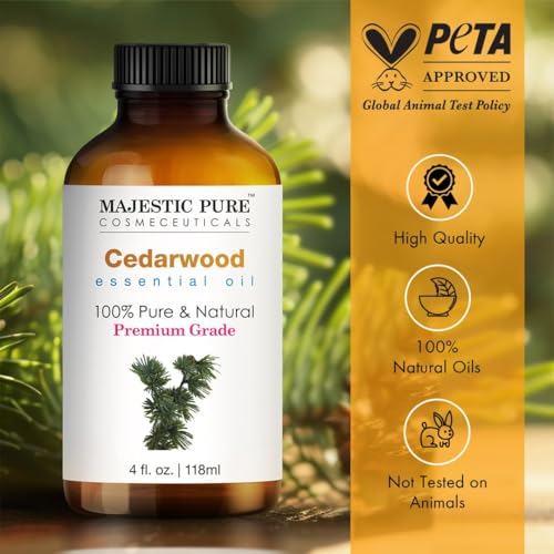 Image of Majestic Pure Cedarwood Essential Oil for Diffuser - 4 Fl Oz