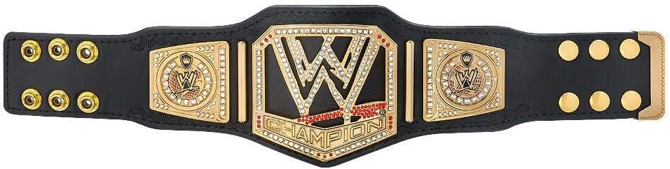 Amazon Com Wwe Authentic Wear Championship 13 Scratch Logo Mini Replica Title Belt Multi Collectibles Fine Art