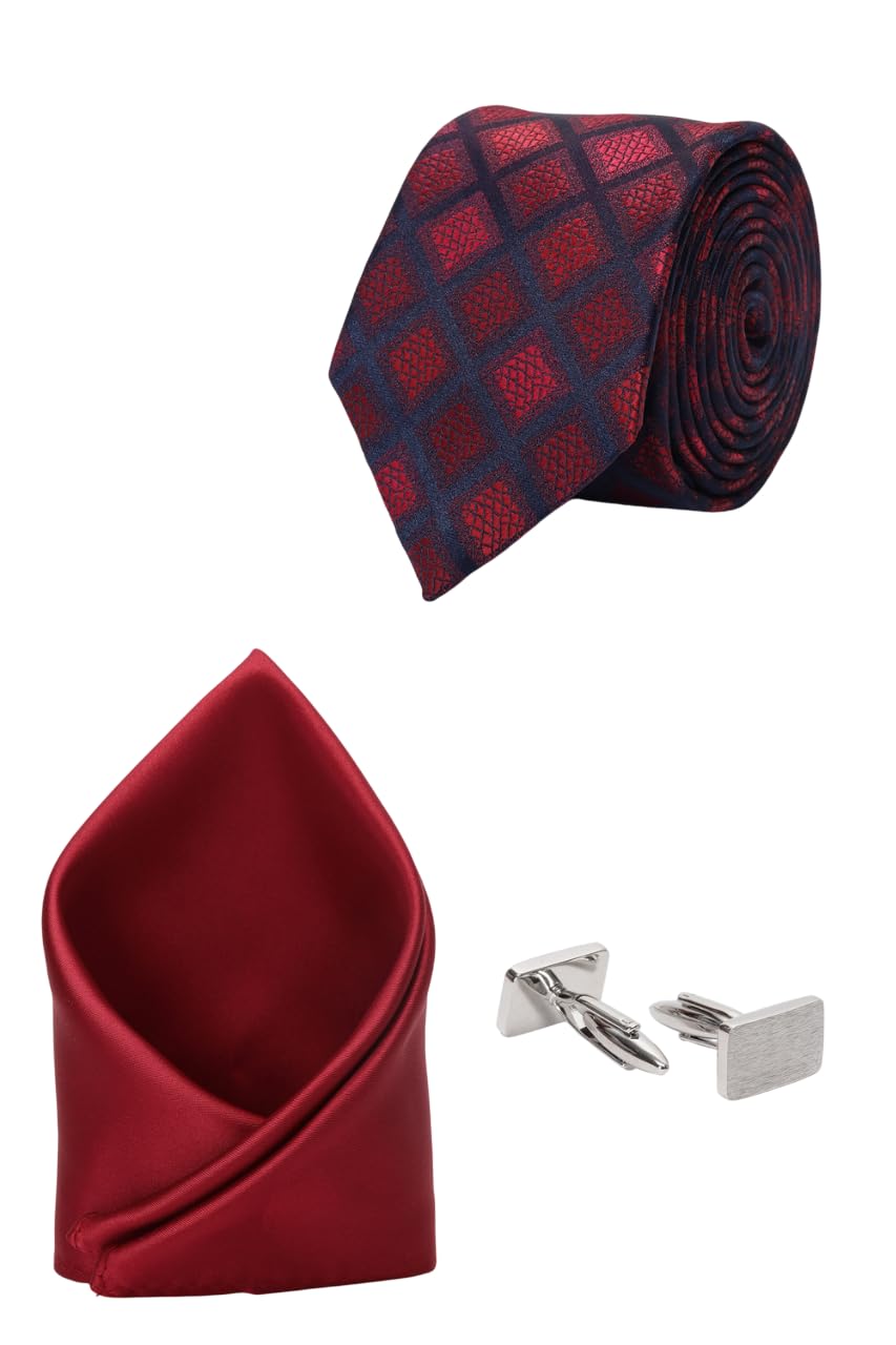 Men Tie, Pocket Square, Cuff Link