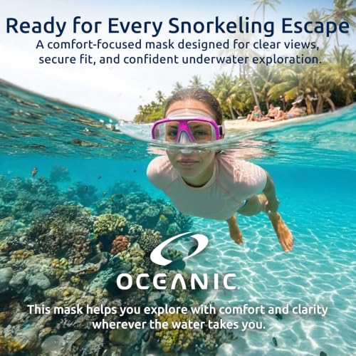 Máscara de snorkel Oceanic para adultos, máscara con doble lente y vista amplia miniatura 6