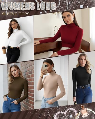 Haut de compression manches longues femme thermique col roulé doux