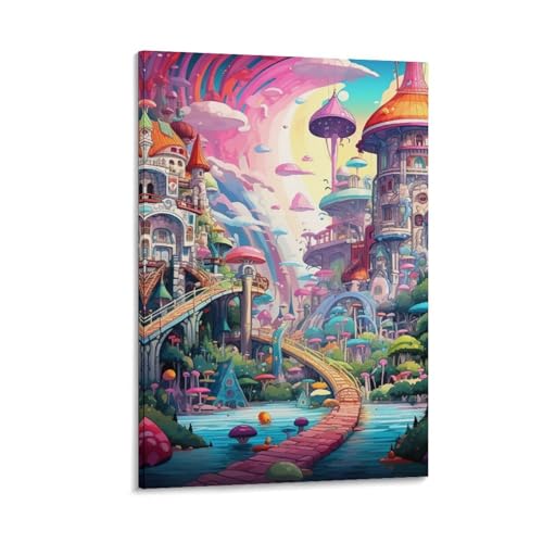 Impression sur toile pays des merveilles decoration haut de gamme 40x60cm