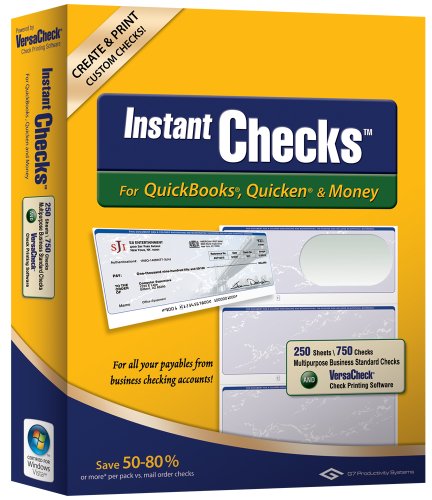 Instant Checks for QuickBooks, Quicken & Money: Form #3000 Business Standard - Green Graduated 250pk