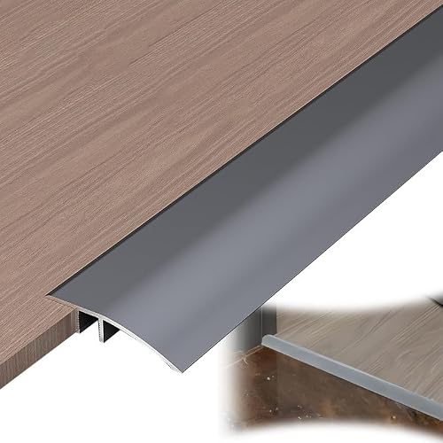 Metal Floor Transition Strip Aluminum Threshold for Doorways Doorway Edge Trim for Carpet/Entry Door/Tile/Threshold(Gray,90cm(36in))