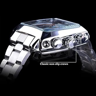 MASTOP Men Fashion Mechanical Wrist Watch Stainless-Steel Strap Strap Unique Design Automatic-self-Wind