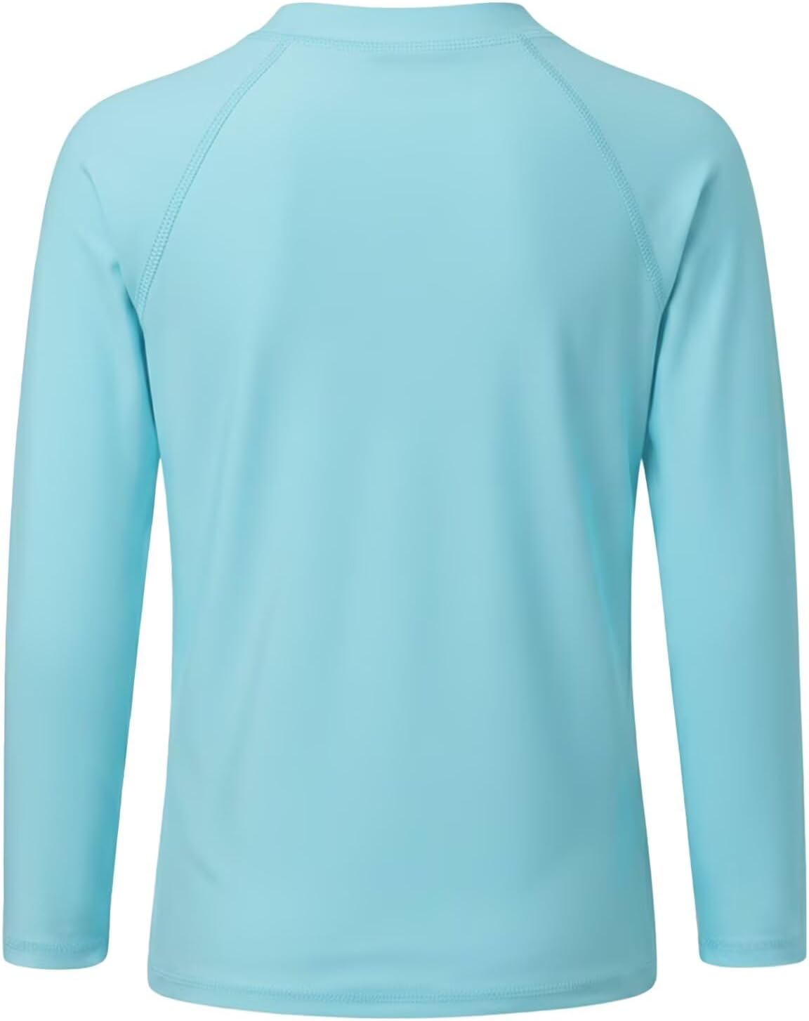 Girls Long Sleeve Swim Shirt for Kids Girls Rash Guard Swimsuits with UPF 50+ Sun Protection Swim Top 3-16 Years