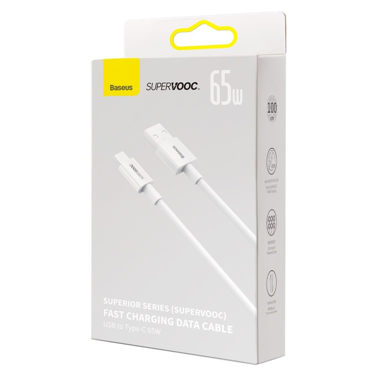 Baseus 65W SUPERVOOC USB-C Charging Cable -5 Baseus 65W SUPERVOOC USB-C Charging Cable -5