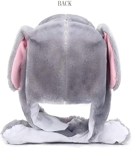 Miniatura 4 de Sombrero de conejo con orejas móviles, diadema de orejas de conejo de felpa, para Halloween, animales, Pascua, cosplay, conejo