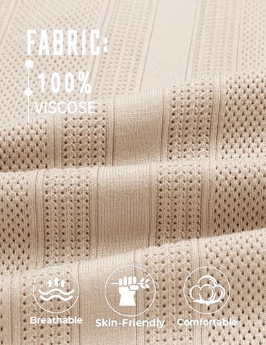 Image of COOFANDY Mens Knit Polo Shirts V Neck Textured Polo Shirts Short Sleeve Breathable Polo Casual Collared T Shirt Fashion Tops
