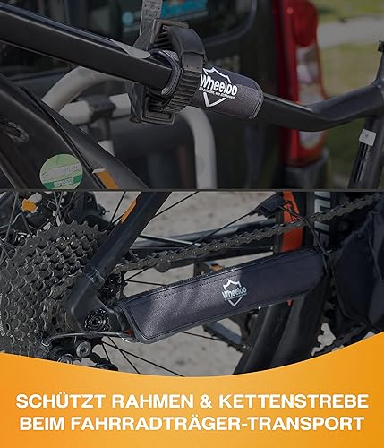 Fahrrad Rahmenschutz 3er Set I Transportschutz passend für Thule Fahrradträger I Carbon Rahmen Schutz I Fahrrad Anhänger E-Bike Zubehör I ebike Befestigung universal passend