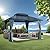 SEVOBAL 10 x 12 ft Hardtop Gazebo, Outdoor Aluminum Frame Double Roof Canopy, Sturdy Hardtop Galvanized Iron Garden Tent with Curtains & Netting for Garden, Patio, Lawns, Grey