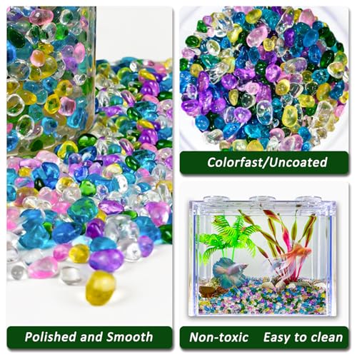 image for BXI 2.2 Lbs Small Aquarium Substrate Gravel Sand, Polished Smooth Fish