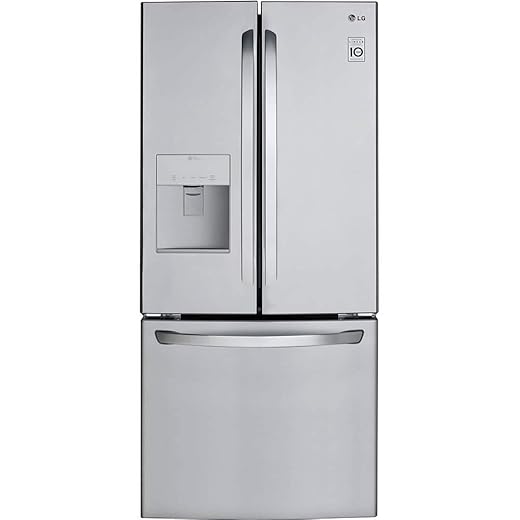 LG LFDS22520S - Refrigerator/Freezer - French Door Bottom Freezer with Water Dispenser - Width: 29.8 in - Depth: 35.5 in - Height: 68.5 in - 21.8 cu. ft - Stainless Steel