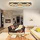GBLY LED Deckenleuchte Holz: 70cm Deckenlamp Dimmbar Wohnzimmerlampe Modern Schlafzimmerlampe 46W Schwarz eckig deckenleucht fur wohnzimmer Schlafzimmer Küchen Flur Büro Lampe, Memory-Funktion