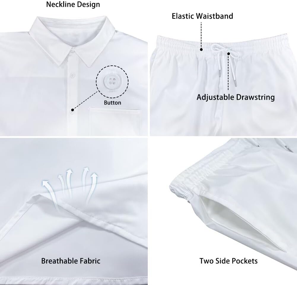 Tupalatus Mens Beach Clothes Breathable Quick-dry 2 Pieces Deep Pocket Design Soft Comfortable Raved on Different Occasions