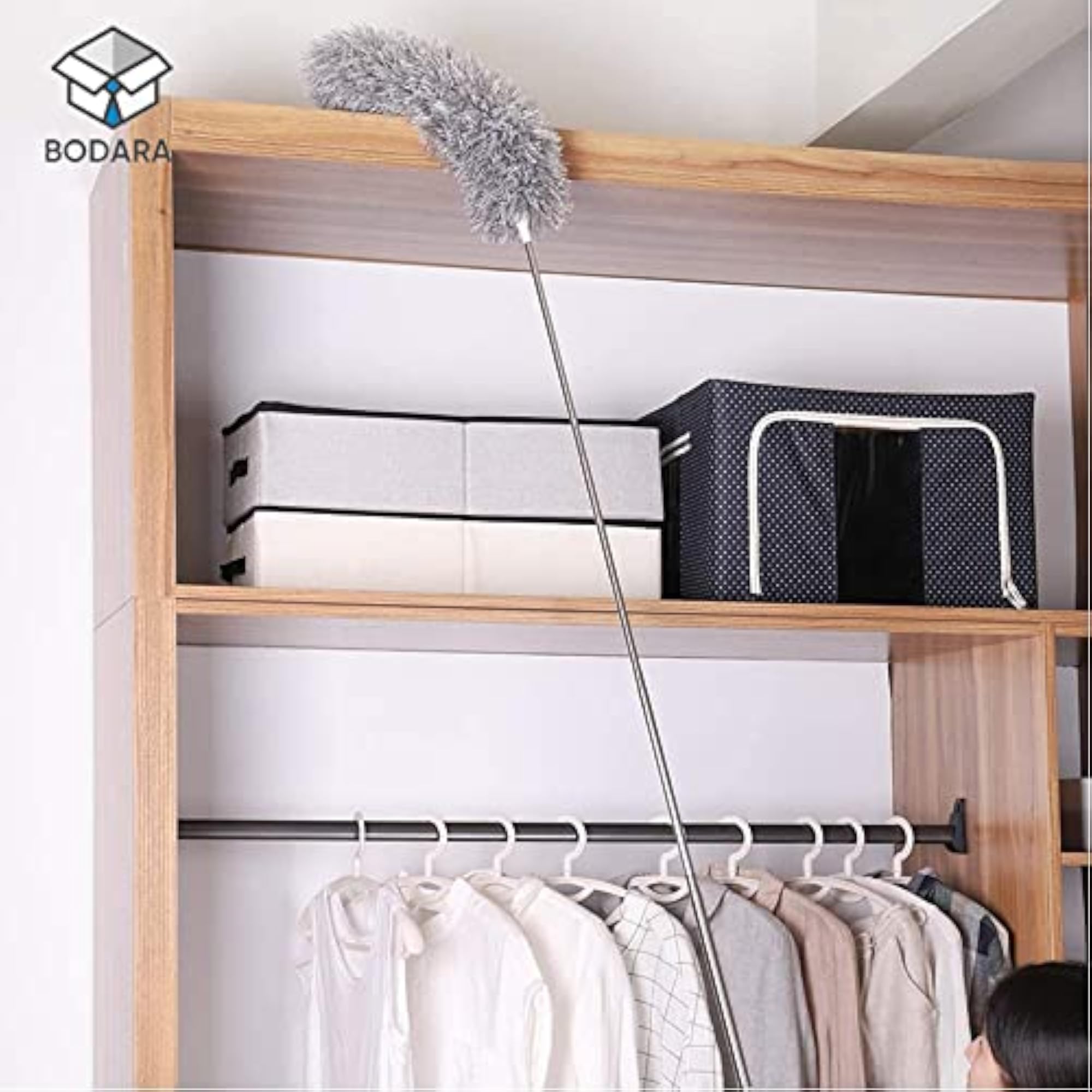 Upgraded Microfiber Duster with Extendable Pole