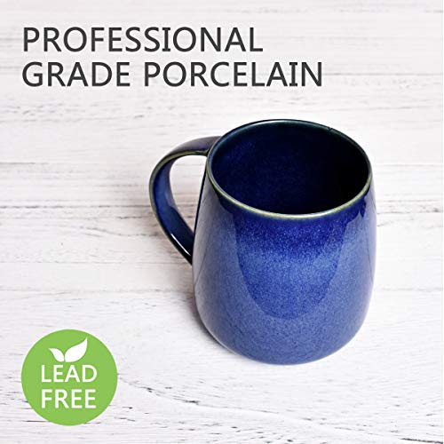 Taza de cerámica azul para café 13 oz Bosmarlin miniatura 3
