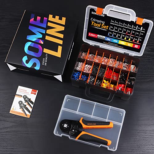 SOMELINE® Pince à sertir avec 24 Tailles de Cosses Electriques à Sertir, 0,25-10mm² Pince à Sertir Cosse Electrique, Pinces à Sertir à Cliquet, Pince à Sertir les Cosses de Fils, Pince Electricien – Image 7