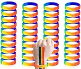 50 Pcs Gay Pride Bracelet 6 Colors LGBTQ Lesbian Rainbow Wristbands Accessories - Silicone Sports Rubber Bracelets Pride Wristbands Party Decorations Supplies for Parades, Rainbow Festival