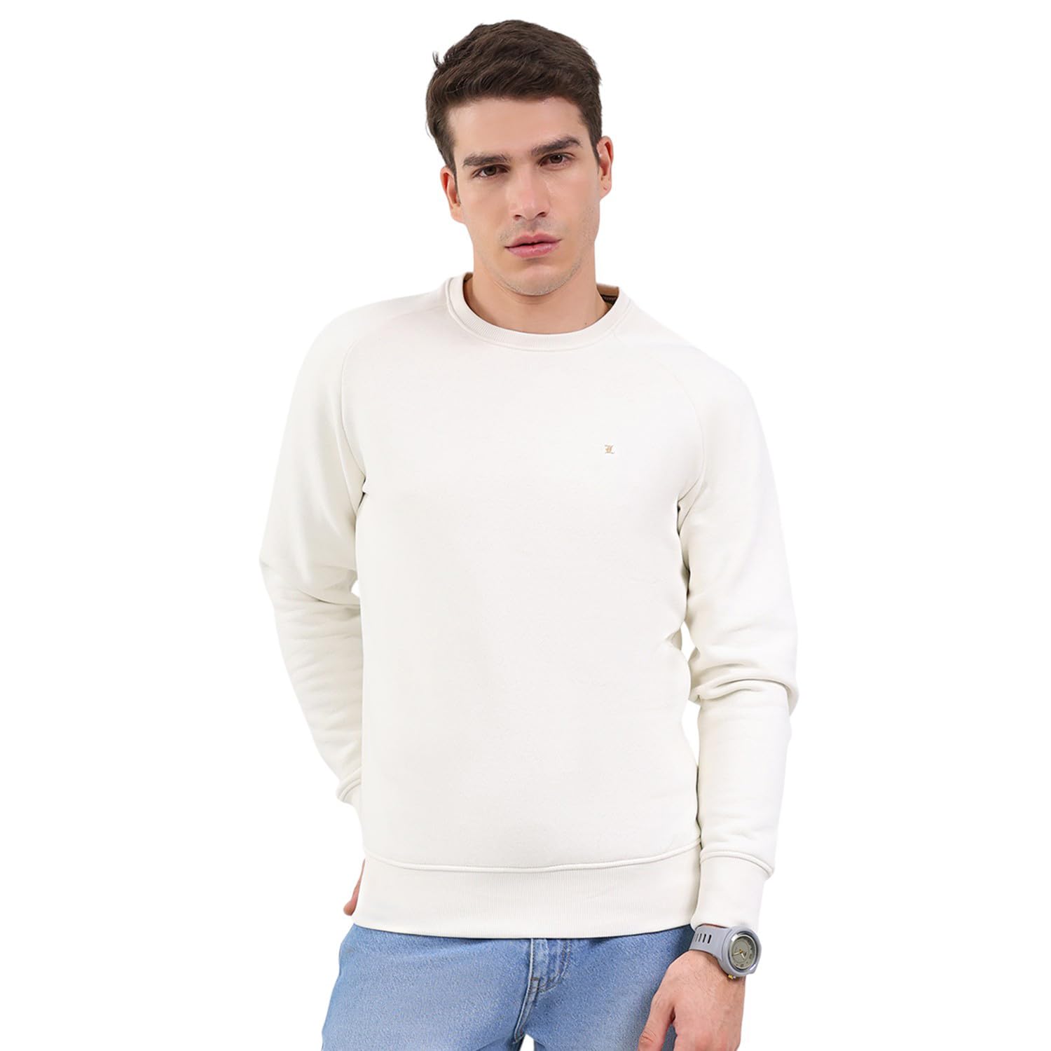 men regular fit solid round neck pull on full sleeve winter sweatshirt| stylish sweatshirt for men | soft comfortable casual winter wear for men's (pack of 1)