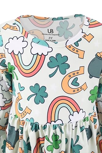 Image of Girls Long Sleeve Ruffled Dresses for Toddlers and Kids