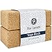 BLUE SAMADHI Yoga Block [100% Natur Kork] Yogablock Kork 2er Set für Yoga & Pilates I Yogablöcke für Anfänger & Fortgeschrittene I Yogaklotz Naturprodukt I Yoga Klotz I Yoga Zubehör I Jogablock