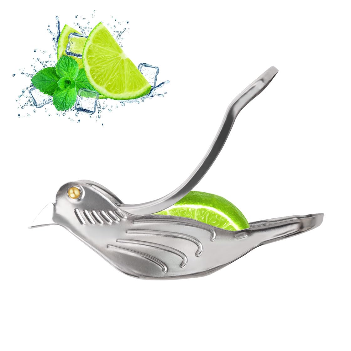 Manual Lemon Juicer, Manual Lemon Slice Squeezer, Portable Lime Press, Bird Shape Hand Juicer for Orange Lime Pomegranate