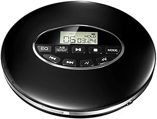 Gatuida CD Walkman CD Player Para Reprodutor De Música Para Jogadores CD Player De Disco Compacto CD Player Com Lcd Reprodutor De Disco De Música Abs Preto Adulto CD Player Reprodutor De